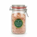 Hasanbaba Himalaya Salz Dark Pink – Granulat (1-3mm), 1kg im 1140ml Drahtbügelglas